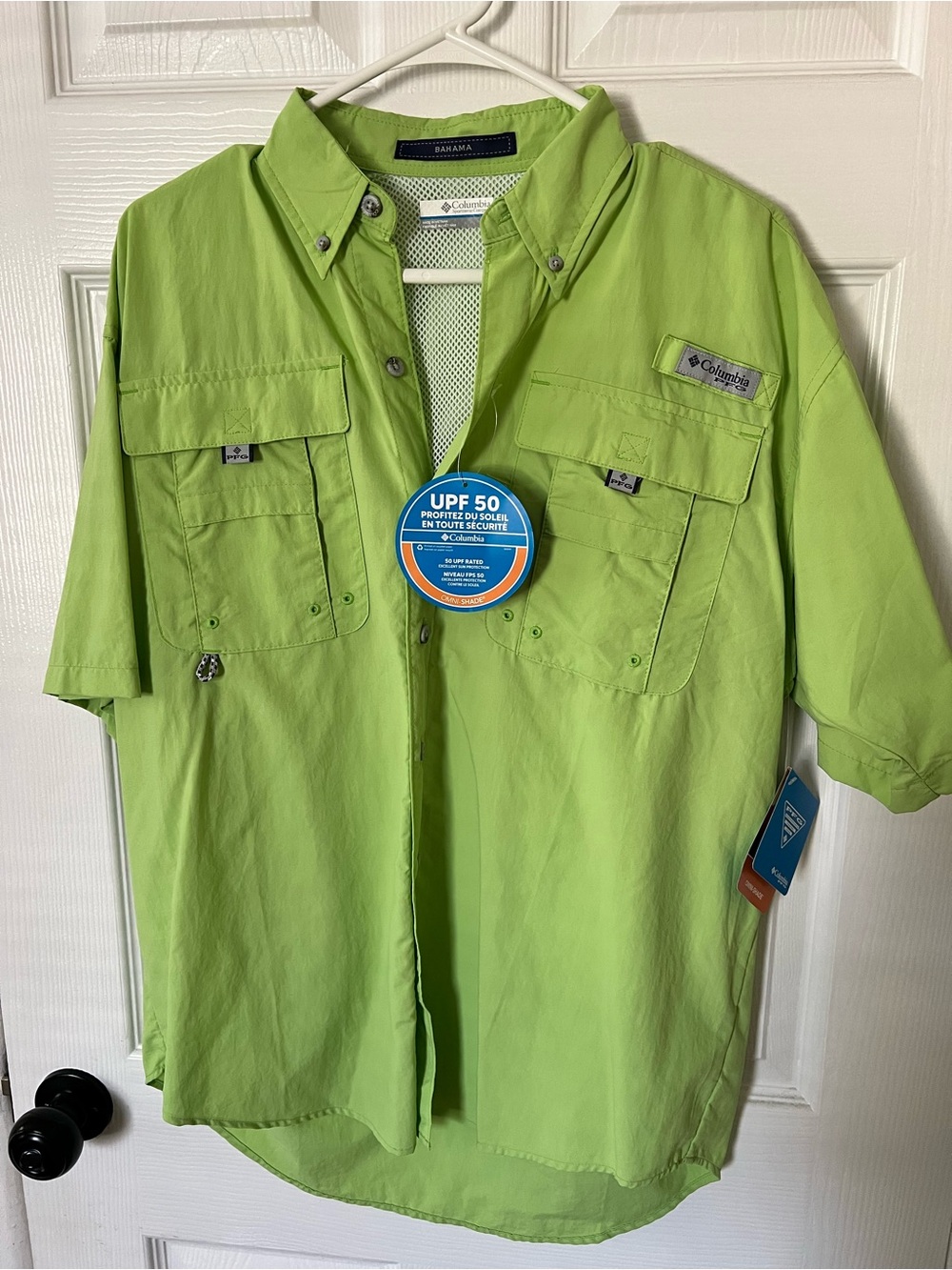 Columbia Men’s Short-Sleeve Fishing Shirt - Lime